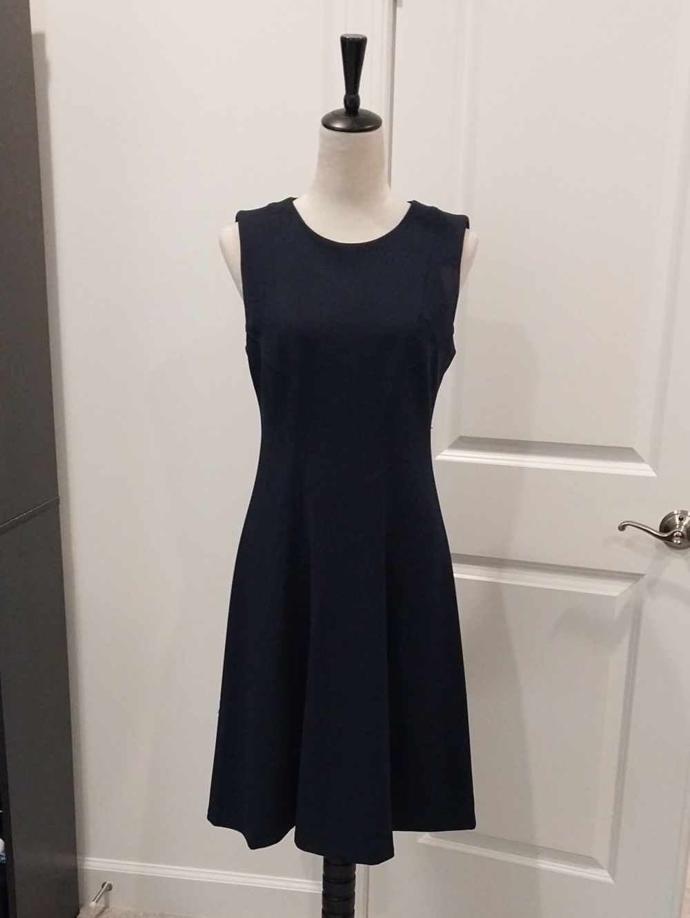 Tommy Hilfiger Navy Sleeveless Fit-and-Flare Midi Dress